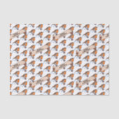 Schattigee Robin Merry Christmas 80s Retro Vogelpa Tissuepapier (Voorkant)