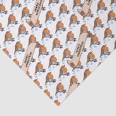 Schattigee Robin Merry Christmas 80s Retro Vogelpa Tissuepapier (Detail)