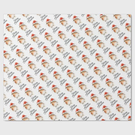 Schattigee Robin Redbreast Feestelijke Wildlife Ke Cadeaupapier (Vlak)