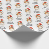 Schattigee Robin Redbreast Feestelijke Wildlife Ke Cadeaupapier (Hoek)
