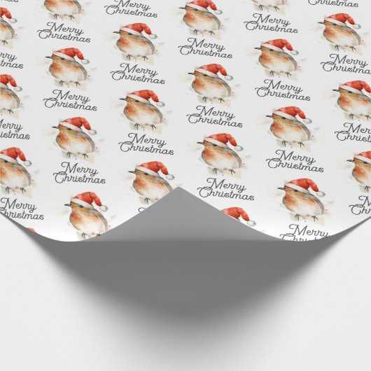 Schattigee Robin Redbreast Feestelijke Wildlife Ke Cadeaupapier (Hoek)
