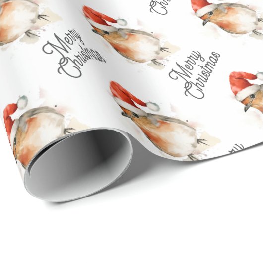 Schattigee Robin Redbreast Feestelijke Wildlife Ke Cadeaupapier (Rol Hoek)