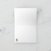 Schattigee Robin Sinaasappel Bird Teacup Waterverf Notitiekaartje (Binnen)