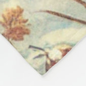 Schattigee Robins, Frozen Christmas Fleece Deken (Hoek)