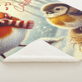 Schattigee Robins, Frozen Christmas Sherpa Deken (3/4)
