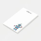 Schattigee robot "A Little Note"-ontwerp Post-it® Notes (Schuin)