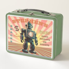 Schattigee  Robot Custom Metal Lunchbox