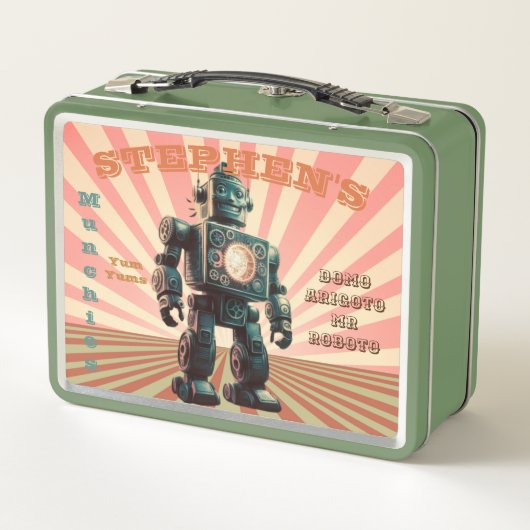 Schattigee  Robot Custom Metal Lunchbox (Achterkant)