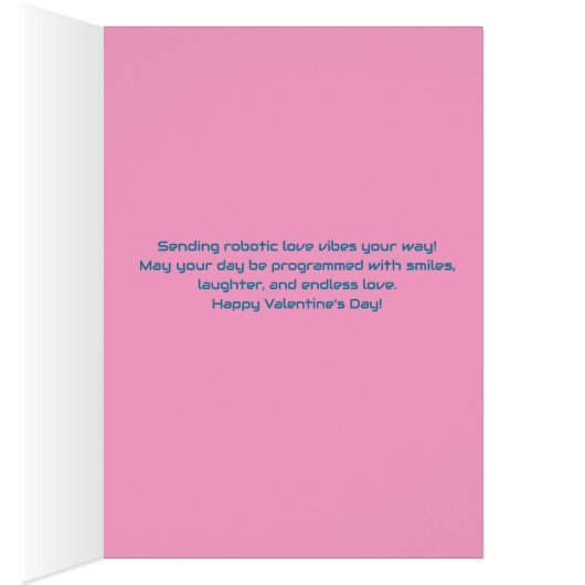 Schattigee Robot Happy Valentines Day - Ik vind je (Binnen (Rechts))