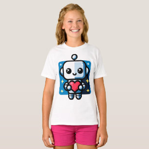 Schattigee Robot Holding Heart - Schattige liefde  T-shirt