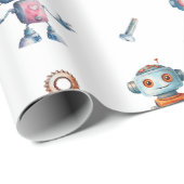 Schattigee Robot Kinder Robotic Cadeaupapier (Rol Hoek)