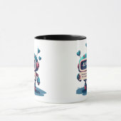 Schattigee robot, knuffel me voor een herlading, h mok (Midden)