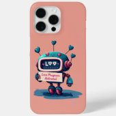 Schattigee Robot met liefde geactiveerd Bericht iP Case-Mate iPhone Case (Achterkant)