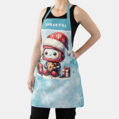 Schattigee Robot Monogrammed Blue Christmas Schort (Insitu)