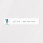 Schattigee Robot School Class Lunch Naam Nummer La Labels (Design 2)