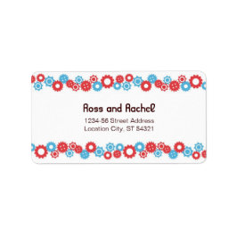 Schattigee Robot Thema Bruiloft Etiket