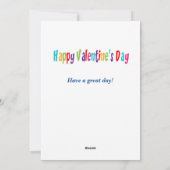 Schattigee Robot Valentijnsdag Classroom Feestdagenkaart (Achterkant)