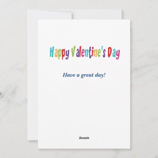 Schattigee Robot Valentijnsdag Classroom Feestdagenkaart (Achterkant)