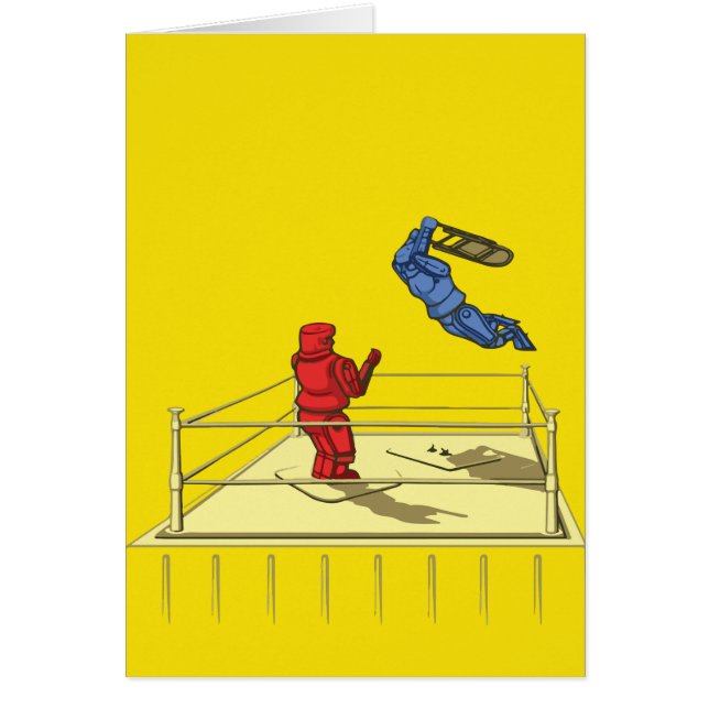 Schattigee Robot Wrestling Cartoon (Voorkant)