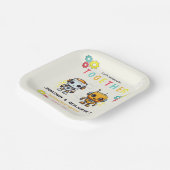 Schattigee Robots Jongens Samen Verjaardag Papieren Bordje (Gebogen)