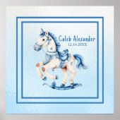 Schattigee Rocking Horse Nursery Wall Art Poster (Voorkant)
