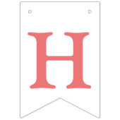 Schattigee rode aardbei meisje 1e verjaardagsfeest vlaggetjes (Tweede vlag)