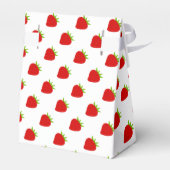 Schattigee rode aardbeienpatroontent Favor Box Bedankdoosjes (Achterkant)