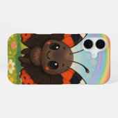 Schattigee Rode Admiral Butterfly Slim iPhone 16 Hoesje (Achterkant horizontaal)