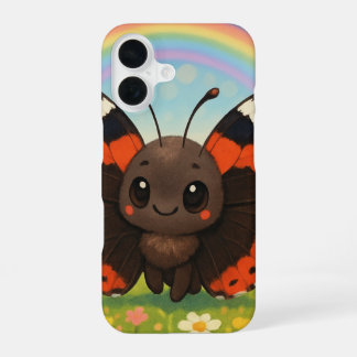 Schattigee Rode Admiral Butterfly Slim iPhone 16 Hoesje