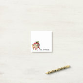 Schattigee Rode Appel Houding Gele Potlood Leraar  Post-it® Notes (Op bureau)