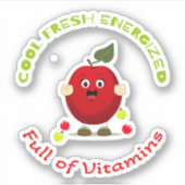 Schattigee rode appel sticker (Voorkant)