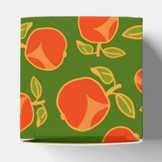 Schattigee rode appels inpakpapier bedankdoosjes (Bovenkant)