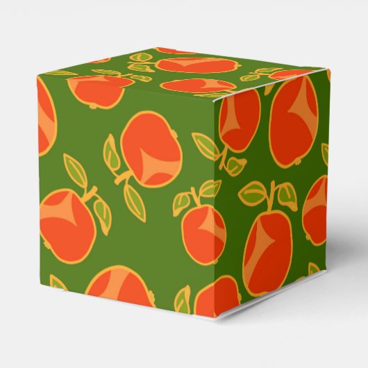 Schattigee rode appels inpakpapier bedankdoosjes (Achterkant)