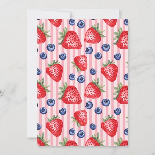 Schattigee rode baby meisje bessen eerste 1e verja kaart (Achterkant)