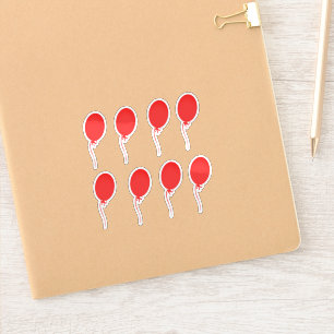 Schattigee rode ballon sticker