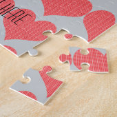 Schattigee rode ballonharten legpuzzel (Zijkant)