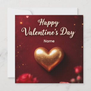 Schattigee Rode Bloemen & Roze Harten Valentijnsda Save The Date