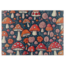 Schattigee rode bloemenpaddenstoelen in groen deco