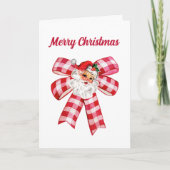 Schattigee rode boog & Sinterklaas, Eenvoudige Fot Kaart (Voorkant)