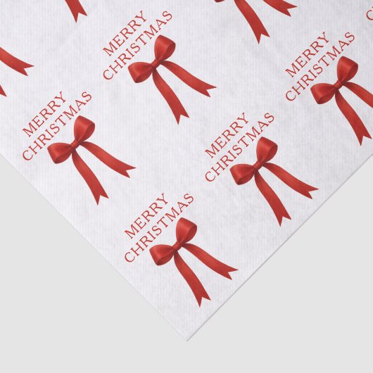 Schattigee rode boog vrolijk kerstfeest tissuepapier (Detail)