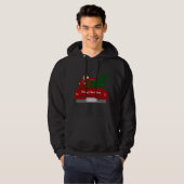 Schattigee Rode Boston Terrier - retro kerst Hoodie (Voorkant volledig)