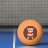 Schattigee Rode Bowtie Beige Teddy Bear Brown Pingpongbal (Net)