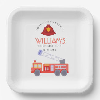 Schattigee rode brandweerauto motor Kinder elke le Papieren Bordje