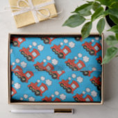 Schattigee rode choo choo trein kind verjaardagsca tissuepapier (Geschenk)