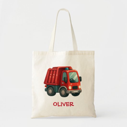Schattigee rode dumptruck tote bag (Voorkant)