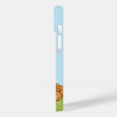 Schattigee Rode Eekhoorn Stash van Nuts Grass Blue Case-Mate iPhone Case (Achterkant / Links)