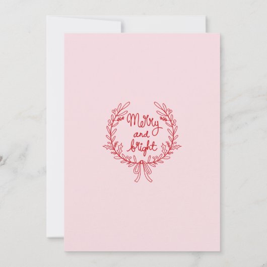 Schattigee rode eigenzinnige kerstfeest doodle kaart (Achterkant)