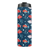 Schattigee rode en blauwe vis thermosbeker (Voorkant)