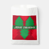 Schattigee rode en groene kerstboom vakantie parti bedankzakje (Voorkant)