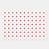 Schattigee rode en witte polka stippen coördineren inpakpapier vel (Voorkant 2)